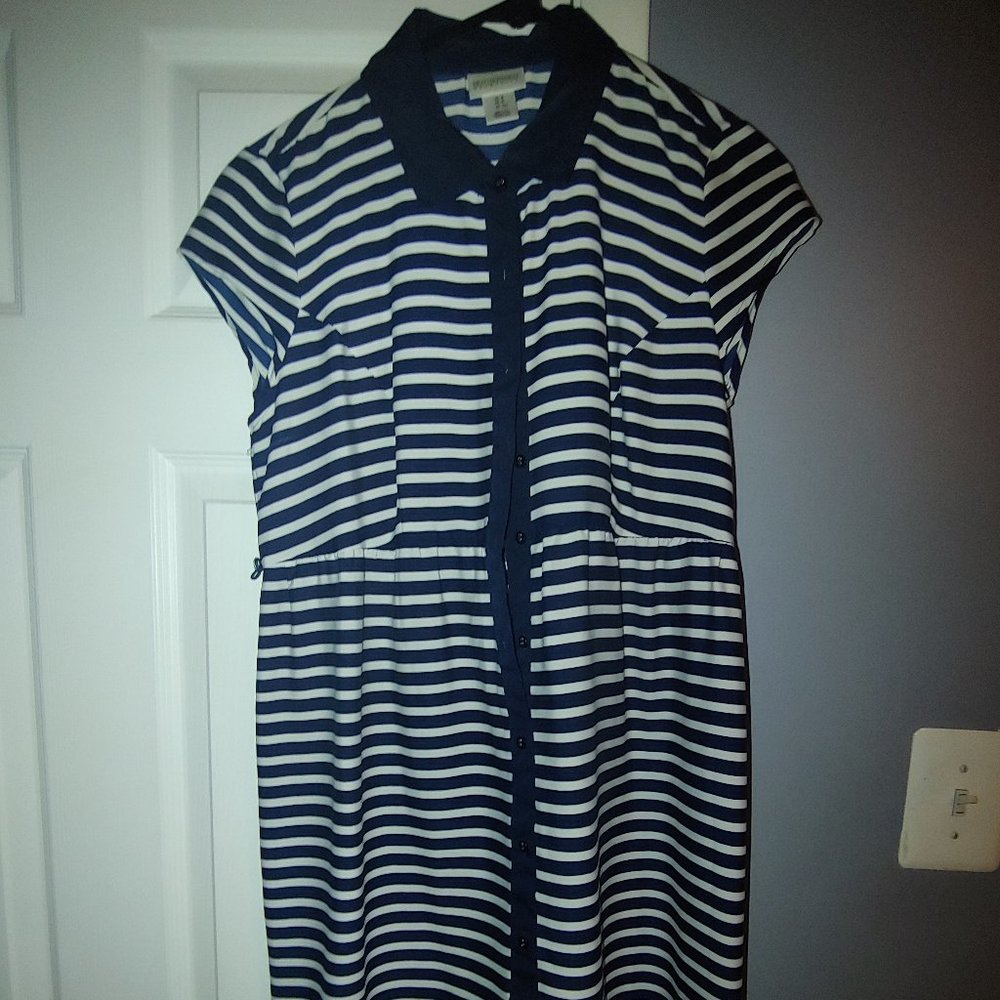 Striped maternity dress